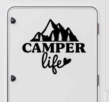 Adesivo per roulotte camper life - TenStickers