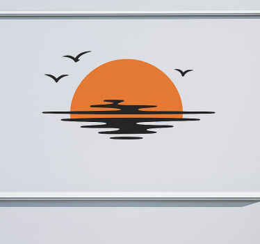 Adesivo per roulotte tramonto estetico - TenStickers