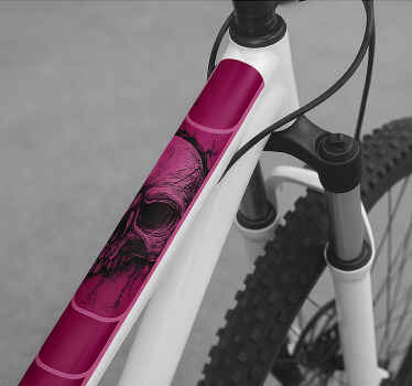 Sketch grunge skull bike sticker - TenStickers