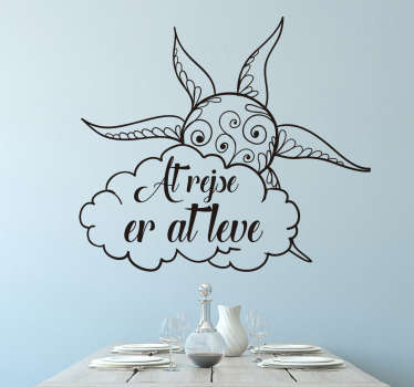 At rejse er at leve wallsticker - TenStickers