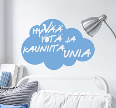 Sisustustarra Hyvää yötä - Tenstickers