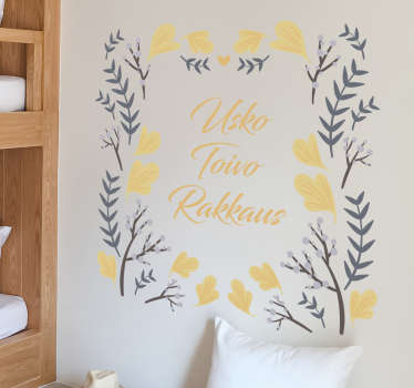 Sisustustarra Usko Toivo Rakkaus - Tenstickers