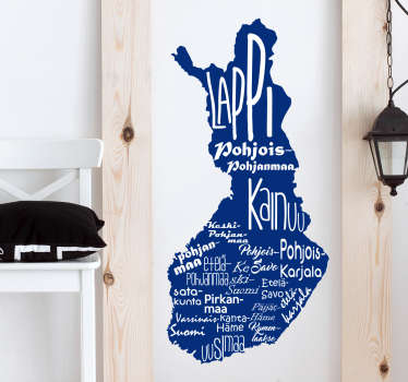 Sisustustarra Suomen kartta - Tenstickers