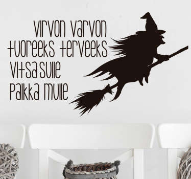 Sisustustarra noita luudalla - Tenstickers