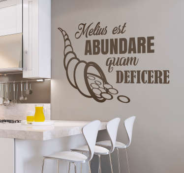 Adesivo murale "Melius est abundare quam deficere" - TenStickers