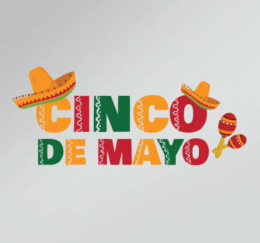 Vinilo decorativo cinco de mayo - TenVinilo
