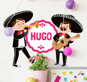 Autocolante animal figuras de dupla de mariachi - TenStickers