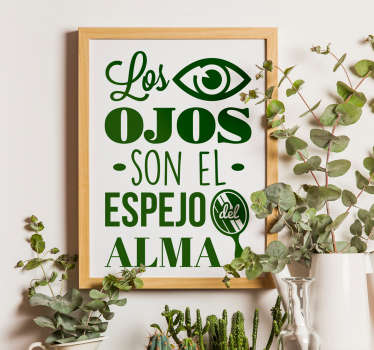 Vinilo decorativo ojos espejo del alma - TenVinilo