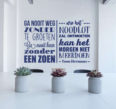 Sticker Toon Hermans citaat - TenStickers