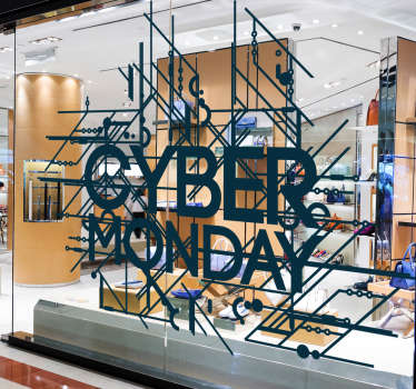 Sticker vitrine cyber Monday - TenStickers