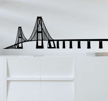 Storebæltbro silhuet klistermærke - TenStickers
