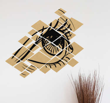Autocolante decorativo olho fragmentado - TenStickers