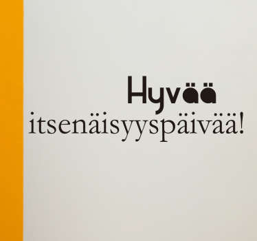Hyvää itsenäisyyspäivää sisustustarra - Tenstickers