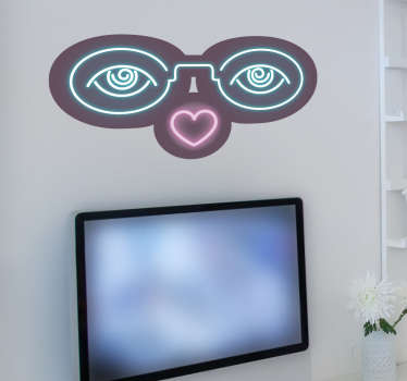 Sticker lunettes néon - TenStickers