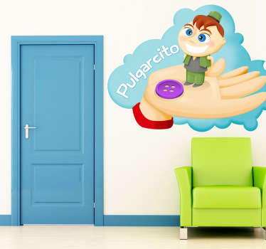 Vinilo infantil Pulgarcito texto - TenVinilo