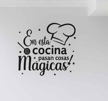 Vinilo para cocina en esta cocina encantada - TenVinilo