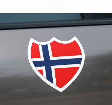 Norge flaggemblem klistremerke til bil - Tenstickers