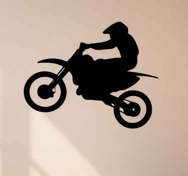 Motocyclist on a motorbike motorcycle sticker - TenStickers