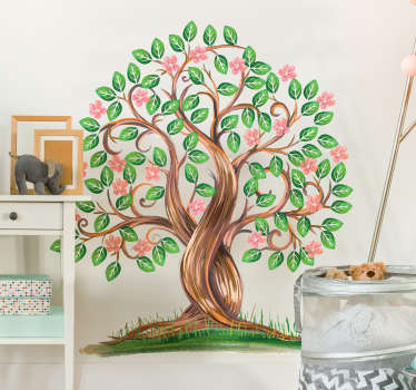 Watercolour Tree Wall Sticker - TenStickers