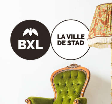 Autocollant tampon Bruxelles - TenStickers