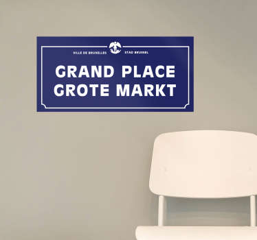 Sticker emplacement grand place - TenStickers