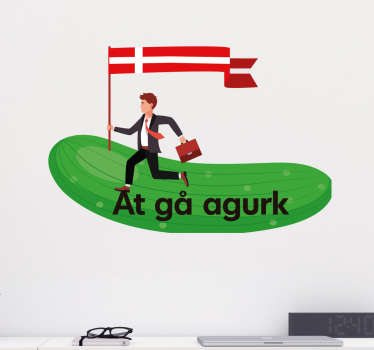 At gå agurk klistermærke - TenStickers