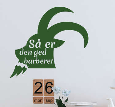 Silhuet ged barberet klistermærke - TenStickers