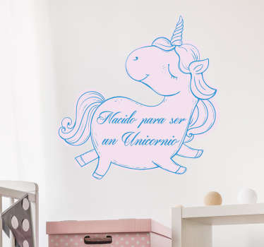 Vinilo infantil nacido para ser unicornio - TenVinilo