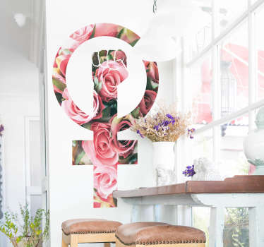 Naklejka na ścianę Kwiatowy feminizm - TenStickers