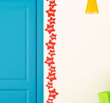 Vinilo infantil medidor columna de estrellas - TenVinilo