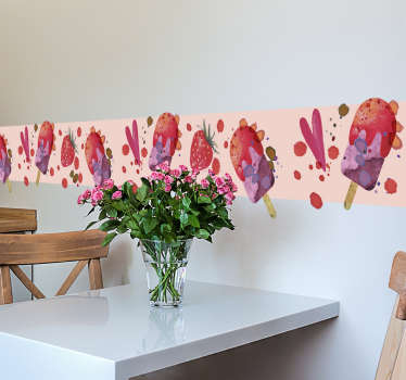 Sticker mural glace rouge - TenStickers