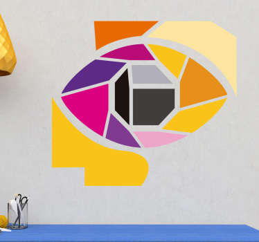 Sticker occhio mosaico originale - TenStickers