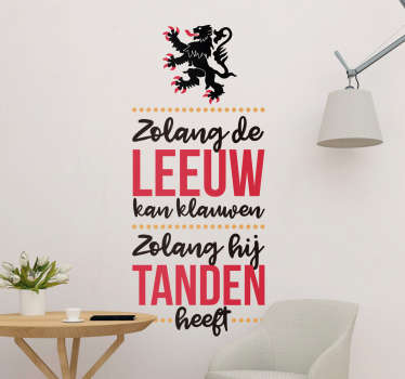 Flemish national anthem wall sticker - TenStickers