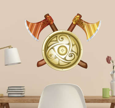 Sticker haches viking - TenStickers