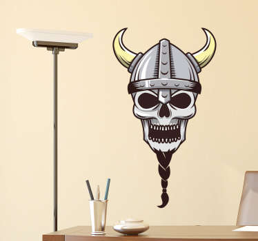 Vinilo calavera vikingo - TenVinilo