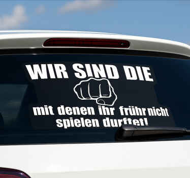 Autoaufkleber weiß, nicht spielen, warnung - TenStickers