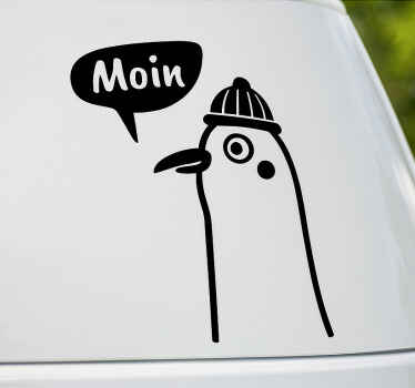 Autoaufkleber schwarzes huhn, moin - TenStickers