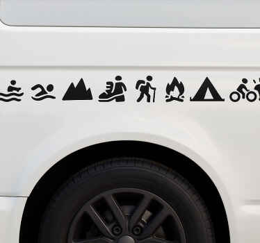 Outdoor adventure collection car decal - TenStickers