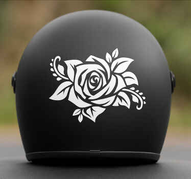 Calcomanía para moto diseño de rosa silvestre - TenVinilo