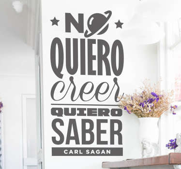 Vinilo frases célebres Carl Sagan - TenVinilo