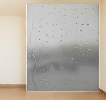 Folie Duschwand verregnete fensterscheibe - TenStickers