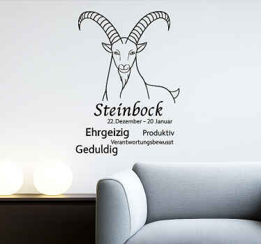Wandtattoo steinbock-symbol und -funktionen - TenStickers