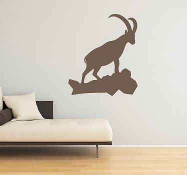 Mountain goat walking wall sticker - TenStickers