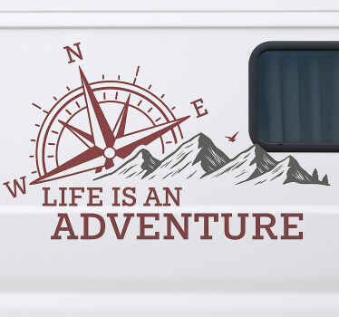 Vinilo para motorhome life is an adventure - TenVinilo