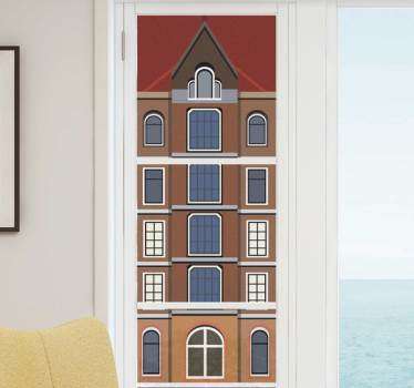 Raamfolie grachtenpandjes doorzichtig - TenStickers