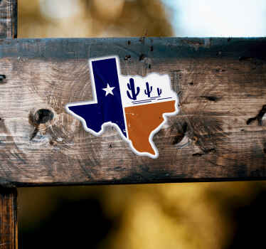 Texas Flag Outline Sticker wall sticker - TenStickers
