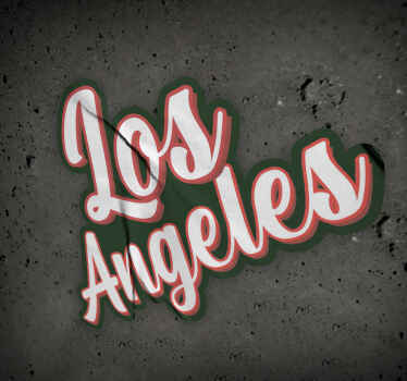 Los Angeles Text Decal wall sticker - TenStickers