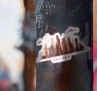 Chicago Skyline Decal wall sticker - TenStickers
