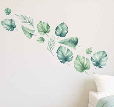 Aquarella monstera wall sticker - TenStickers
