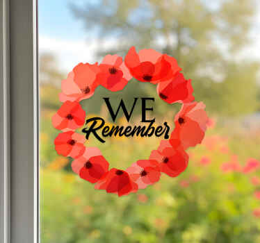 Remembrance Day Crown wall sticker - TenStickers